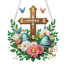 Load image into Gallery viewer, Cross Diamond Painting Hanging Pendant Rhinestone Diamond Art Window Pendants
