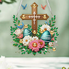 Load image into Gallery viewer, Cross Diamond Painting Hanging Pendant Rhinestone Diamond Art Window Pendants

