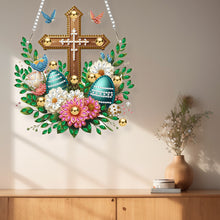 Load image into Gallery viewer, Cross Diamond Painting Hanging Pendant Rhinestone Diamond Art Window Pendants
