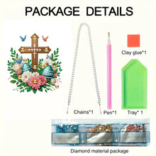 Load image into Gallery viewer, Cross Diamond Painting Hanging Pendant Rhinestone Diamond Art Window Pendants
