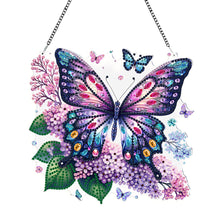 Load image into Gallery viewer, Butterfly Diamond Painting Hanging Pendant Rhinestone Diamond Art Window Pendant
