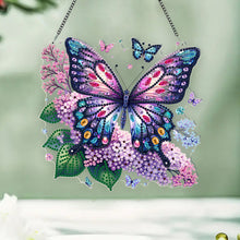 Load image into Gallery viewer, Butterfly Diamond Painting Hanging Pendant Rhinestone Diamond Art Window Pendant
