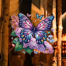 Load image into Gallery viewer, Butterfly Diamond Painting Hanging Pendant Rhinestone Diamond Art Window Pendant
