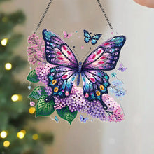 Load image into Gallery viewer, Butterfly Diamond Painting Hanging Pendant Rhinestone Diamond Art Window Pendant
