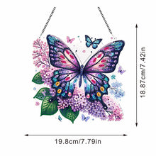 Load image into Gallery viewer, Butterfly Diamond Painting Hanging Pendant Rhinestone Diamond Art Window Pendant
