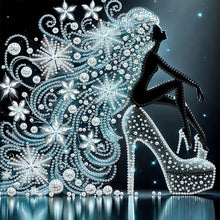 Load image into Gallery viewer, Diamond Painting - Partial Special Shaped - Elegant Lady (30*30CM)
