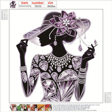 Load image into Gallery viewer, Diamond Painting - Partial Special Shaped - Elegant Lady (30*30CM)
