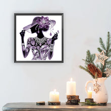 Load image into Gallery viewer, Diamond Painting - Partial Special Shaped - Elegant Lady (30*30CM)
