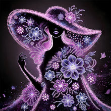 Load image into Gallery viewer, Diamond Painting - Partial Special Shaped - Elegant Lady (30*30CM)
