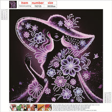 Load image into Gallery viewer, Diamond Painting - Partial Special Shaped - Elegant Lady (30*30CM)
