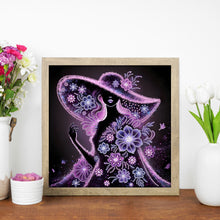 Load image into Gallery viewer, Diamond Painting - Partial Special Shaped - Elegant Lady (30*30CM)
