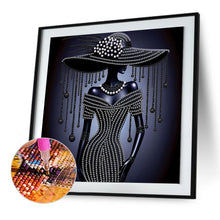 Load image into Gallery viewer, Diamond Painting - Partial Special Shaped - Elegant Lady (30*30CM)

