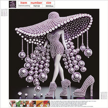 Load image into Gallery viewer, Diamond Painting - Partial Special Shaped - Elegant Lady (30*30CM)
