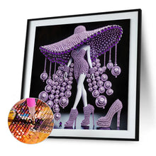 Load image into Gallery viewer, Diamond Painting - Partial Special Shaped - Elegant Lady (30*30CM)
