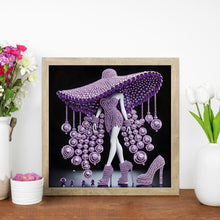 Load image into Gallery viewer, Diamond Painting - Partial Special Shaped - Elegant Lady (30*30CM)
