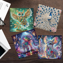 Load image into Gallery viewer, 6PCS DIY Diamond Art Greeting Cards Creative Birthday Card Kit Gifts (Animal)
