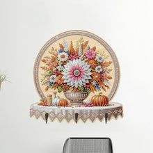 Load image into Gallery viewer, Wooden Bouquet Vase Diamond Art Craft Wall Hooks A Row of 3 Hooks for Beginners
