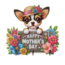 Load image into Gallery viewer, Wooden Chihuahua DIY Diamond Art Craft Wall Hooks A Row of 3 Hooks for Beginners
