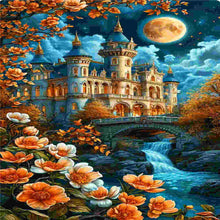 Load image into Gallery viewer, Diamond Painting - Full Round - Castle Under The Moonlight (40*70CM)
