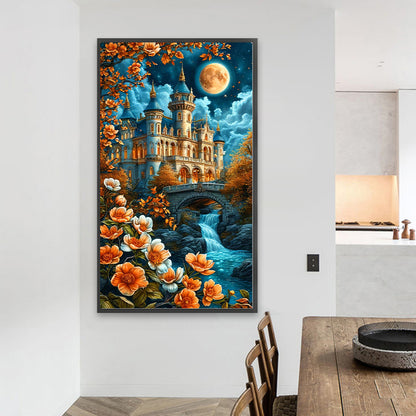 Diamond Painting - Full Round - Castle Under The Moonlight (40*70CM)