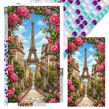 Load image into Gallery viewer, Diamond Painting - Full Round - Eiffel Tower And Flowers (40*70CM)
