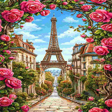 Load image into Gallery viewer, Diamond Painting - Full Round - Eiffel Tower And Flowers (40*70CM)
