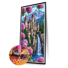 Load image into Gallery viewer, Diamond Painting - Full Round - Castle And Waterfall (40*70CM)
