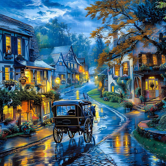 Diamond Painting - Full Round - Night Street (50*50CM)
