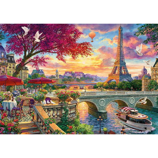 Diamond Painting - Full Round - Eiffel Tower Scenery (50*35CM)