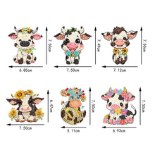 Load image into Gallery viewer, 6Pcs Acrylic Animals Diamond Painting Refrigerator Magnet for Fridge Whiteboards
