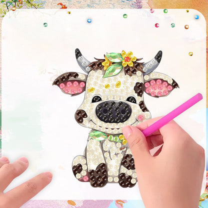 6Pcs Acrylic Animals Diamond Painting Refrigerator Magnet for Fridge Whiteboards