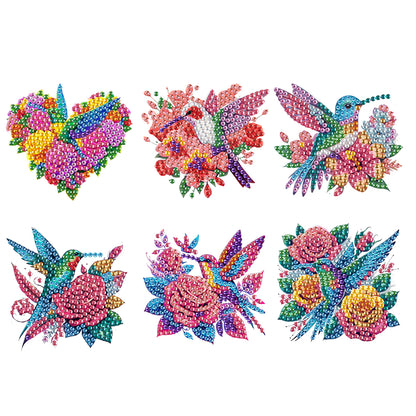 6Pcs Acrylic Animals Diamond Painting Refrigerator Magnet for Fridge Whiteboards