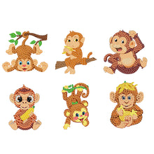 Load image into Gallery viewer, 6Pcs Acrylic Animals Diamond Painting Refrigerator Magnet for Fridge Whiteboards
