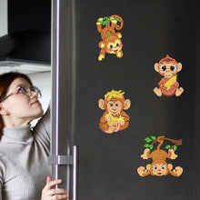 Load image into Gallery viewer, 6Pcs Acrylic Animals Diamond Painting Refrigerator Magnet for Fridge Whiteboards
