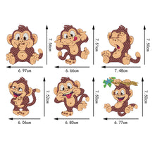 Load image into Gallery viewer, 6Pcs Acrylic Animals Diamond Painting Refrigerator Magnet for Fridge Whiteboards
