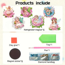 Load image into Gallery viewer, 6Pcs Acrylic Animals Diamond Painting Refrigerator Magnet for Fridge Whiteboards
