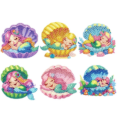 6Pcs Acrylic Animals Diamond Painting Refrigerator Magnet for Fridge Whiteboards