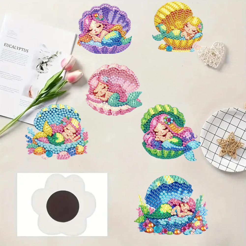 6Pcs Acrylic Animals Diamond Painting Refrigerator Magnet for Fridge Whiteboards