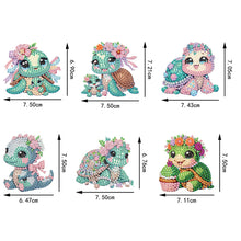 Load image into Gallery viewer, 6Pcs Acrylic Animals Diamond Painting Refrigerator Magnet for Fridge Whiteboards
