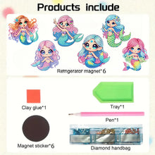 Load image into Gallery viewer, 6Pcs Acrylic Animals Diamond Painting Refrigerator Magnet for Fridge Whiteboards
