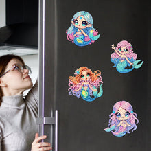 Load image into Gallery viewer, 6Pcs Acrylic Animals Diamond Painting Refrigerator Magnet for Fridge Whiteboards
