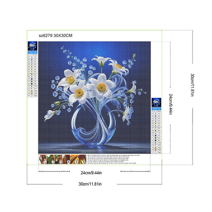 Diamond Painting - Full Round - Glow-In-The-Dark Flowers (30*30CM)