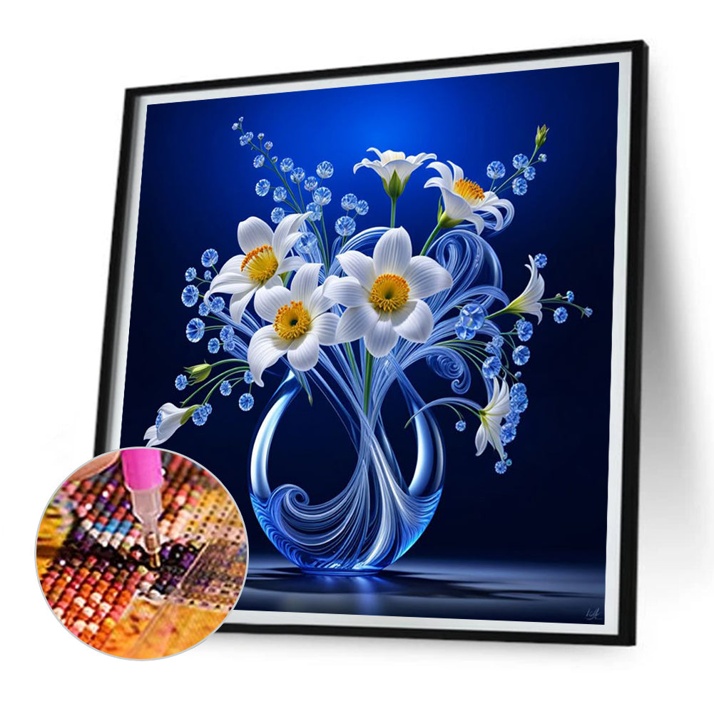 Diamond Painting - Full Round - Glow-In-The-Dark Flowers (30*30CM)