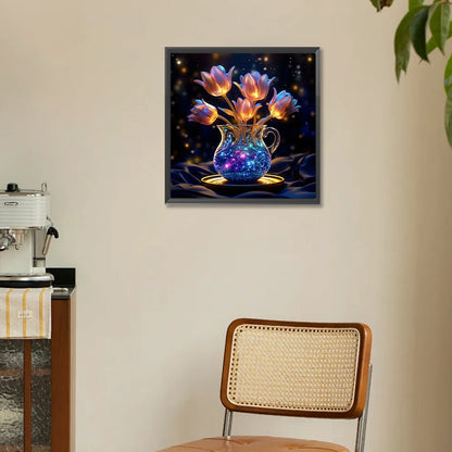 Diamond Painting - Full Round - Glow-In-The-Dark Flowers (30*30CM)