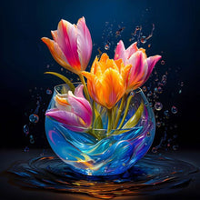 Load image into Gallery viewer, Diamond Painting - Full Round - Glow-In-The-Dark Flowers (30*30CM)
