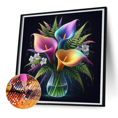 Diamond Painting - Full Round - Glow-In-The-Dark Flowers (30*30CM)