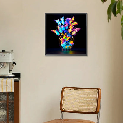 Diamond Painting - Full Round - Glow-In-The-Dark Butterflies (30*30CM)