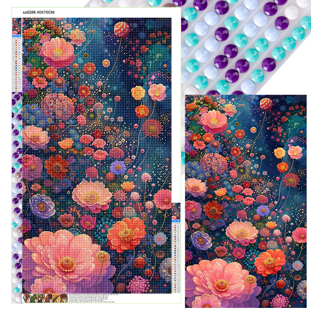 Diamond Painting - Full Round - Blooming Flowers (40*70CM)