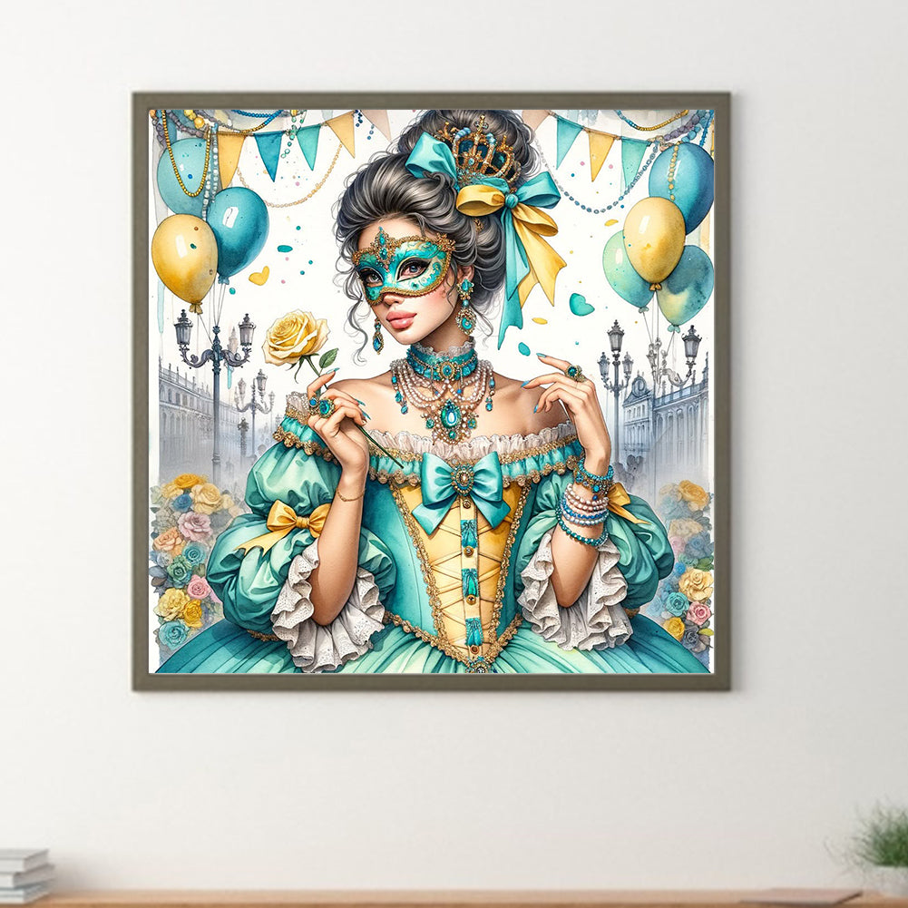 Diamond Painting - Full Round - French Retro Girl (40*40CM)