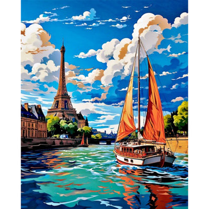 Diamond Painting - Full Square - Eiffel Tower (40*50CM)